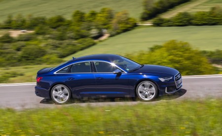 2020 Audi S6 Sedan TDI (Color: Navarra Blue) Side Wallpapers 450x275 (21)