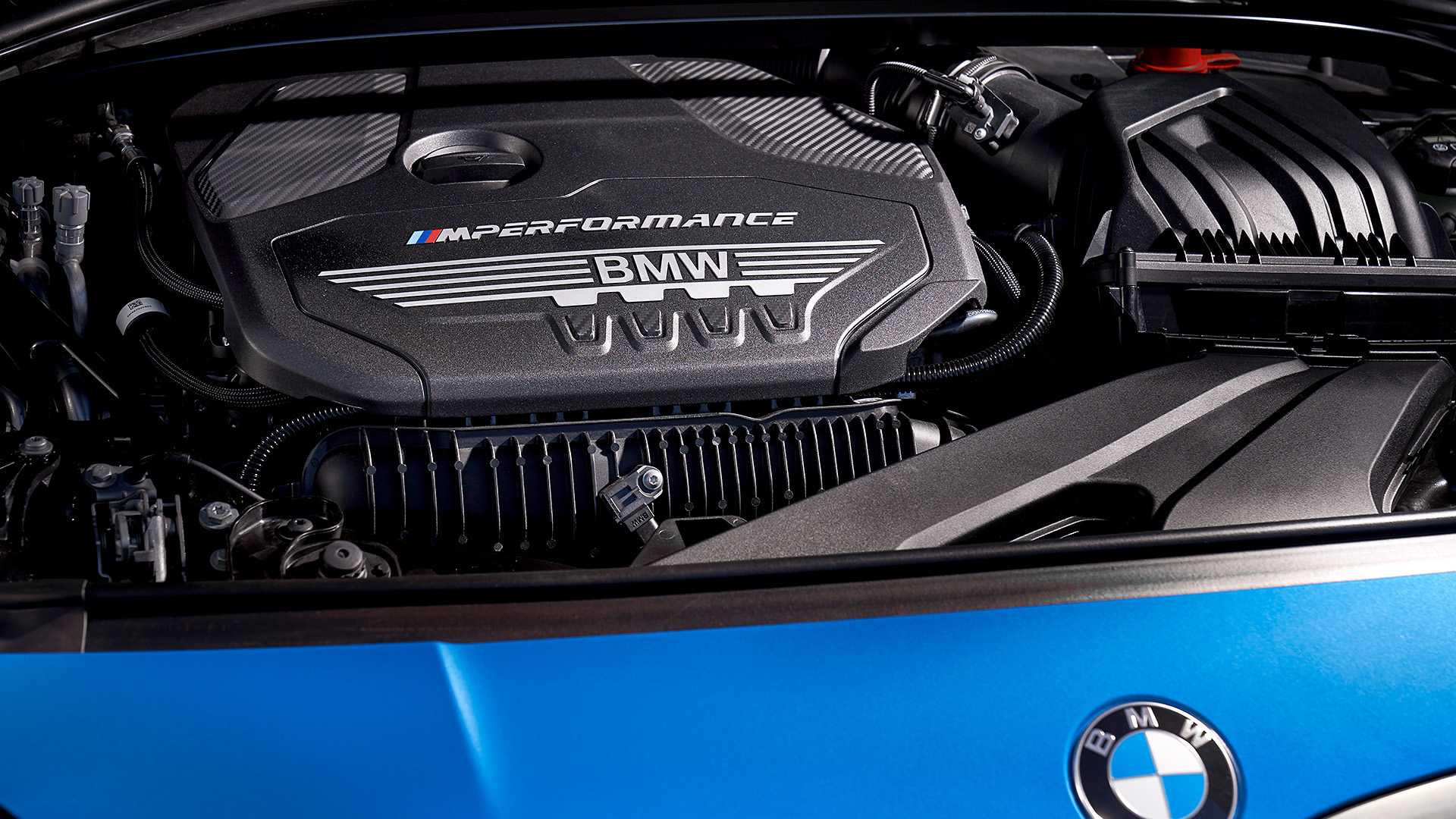 2020 BMW M135i xDrive (Color: Misano Blue Metallic) Engine Wallpapers #34 of 55