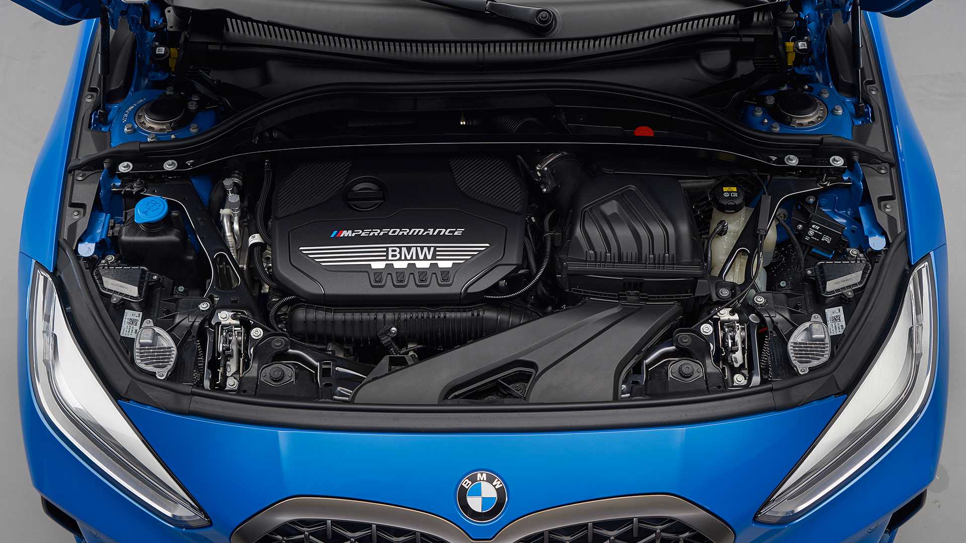 2020 BMW M135i xDrive (Color: Misano Blue Metallic) Engine Wallpapers #33 of 55