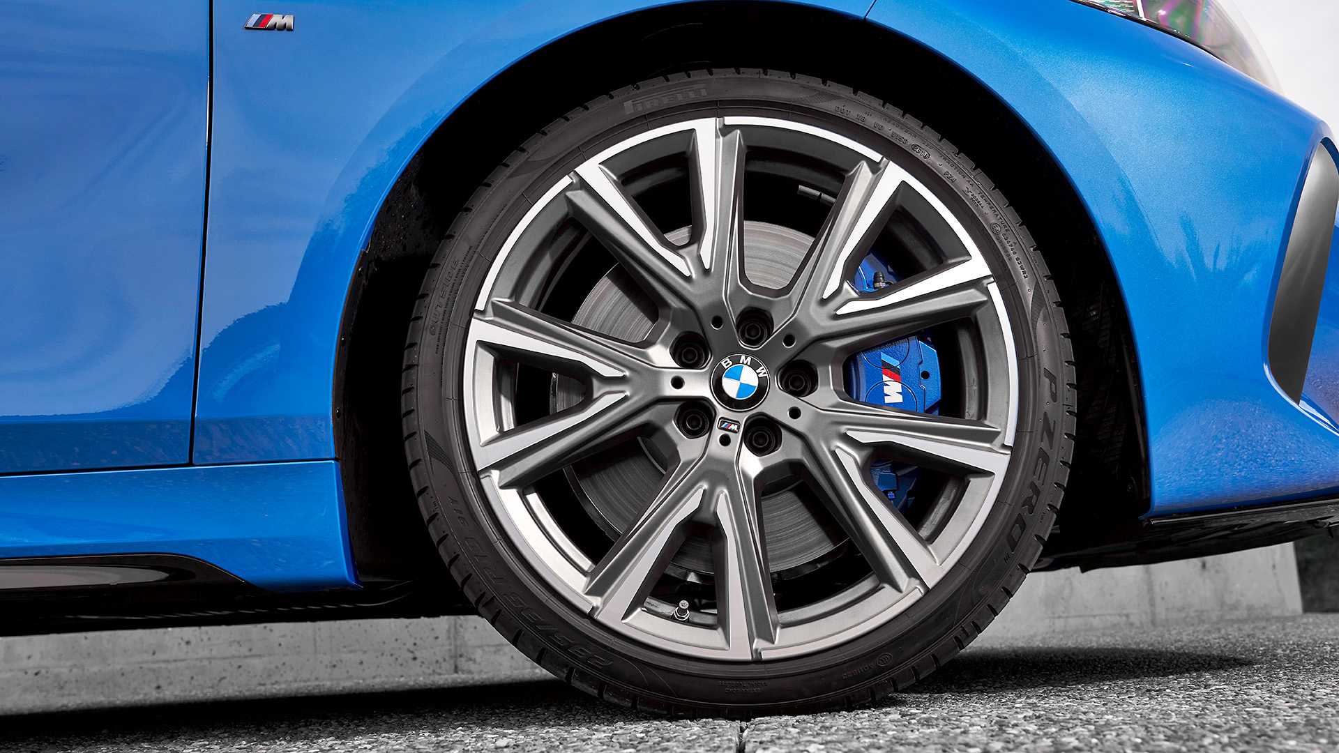 2020 BMW M135i xDrive (Color: Misano Blue Metallic) Wheel Wallpapers #25 of 55