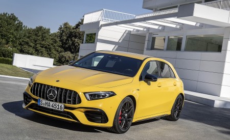 2020 Mercedes-AMG A 45 S 4MATIC+ (Color: Sun Yellow) Front Three-Quarter Wallpapers 450x275 (14)