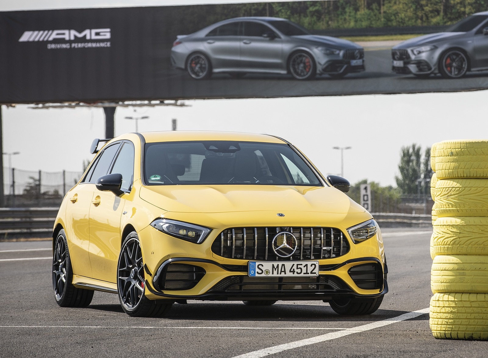 2020 Mercedes-AMG A 45 S 4MATIC+ (Color: Sun Yellow) Front Wallpapers #17 of 88