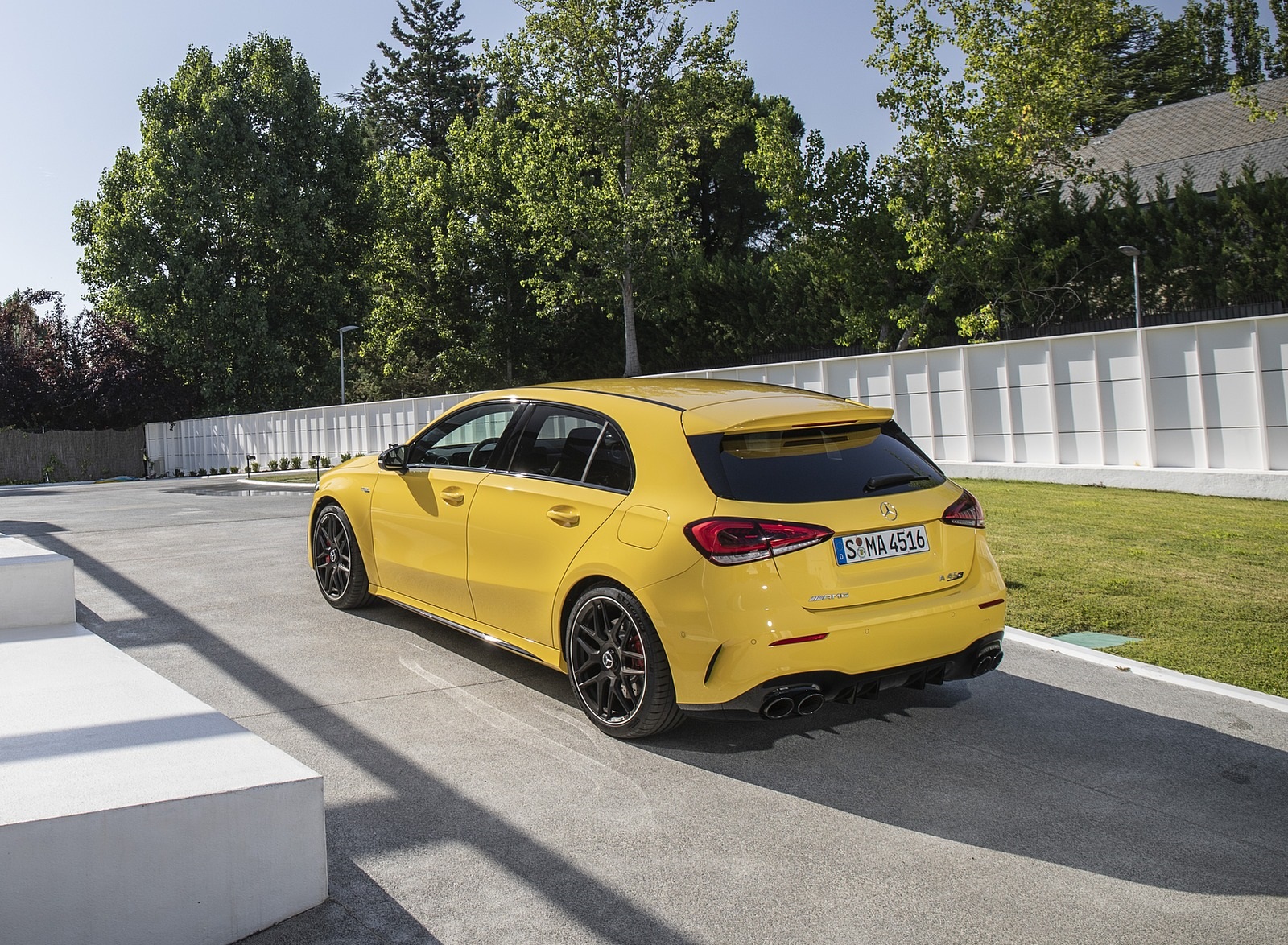 2020 Mercedes-AMG A 45 S 4MATIC+ (Color: Sun Yellow) Rear Three-Quarter Wallpapers #18 of 88