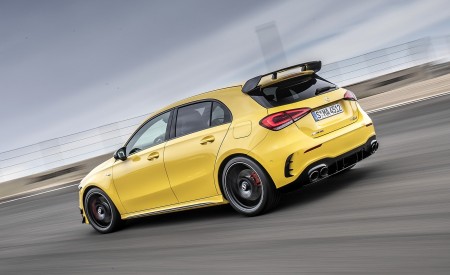 2020 Mercedes-AMG A 45 S 4MATIC+ (Color: Sun Yellow) Rear Three-Quarter Wallpapers 450x275 (7)