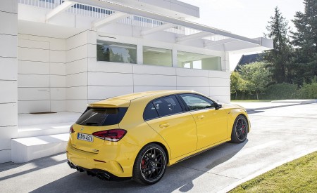 2020 Mercedes-AMG A 45 S 4MATIC+ (Color: Sun Yellow) Rear Three-Quarter Wallpapers 450x275 (19)