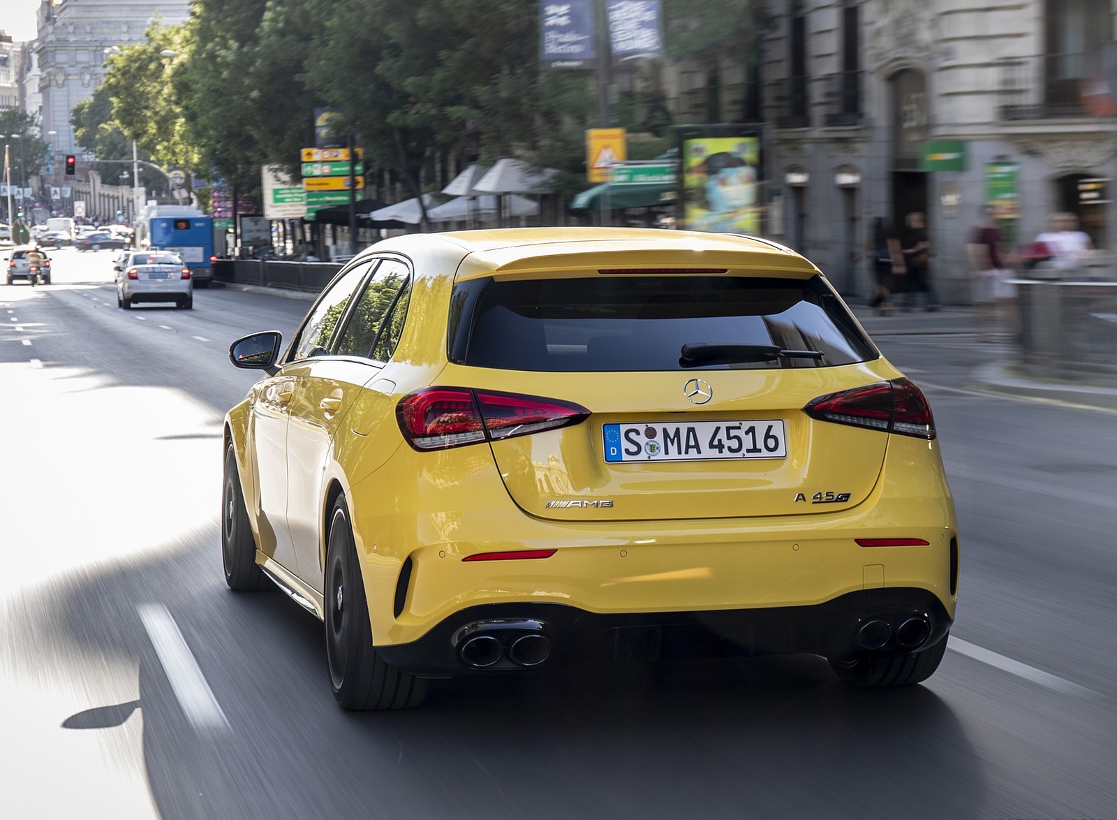 2020 Mercedes-AMG A 45 S 4MATIC+ (Color: Sun Yellow) Rear Wallpapers #26 of 88