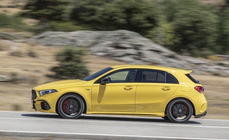 2020 Mercedes-AMG A 45 S 4MATIC+ (Color: Sun Yellow) Side Wallpapers 450x275 (12)