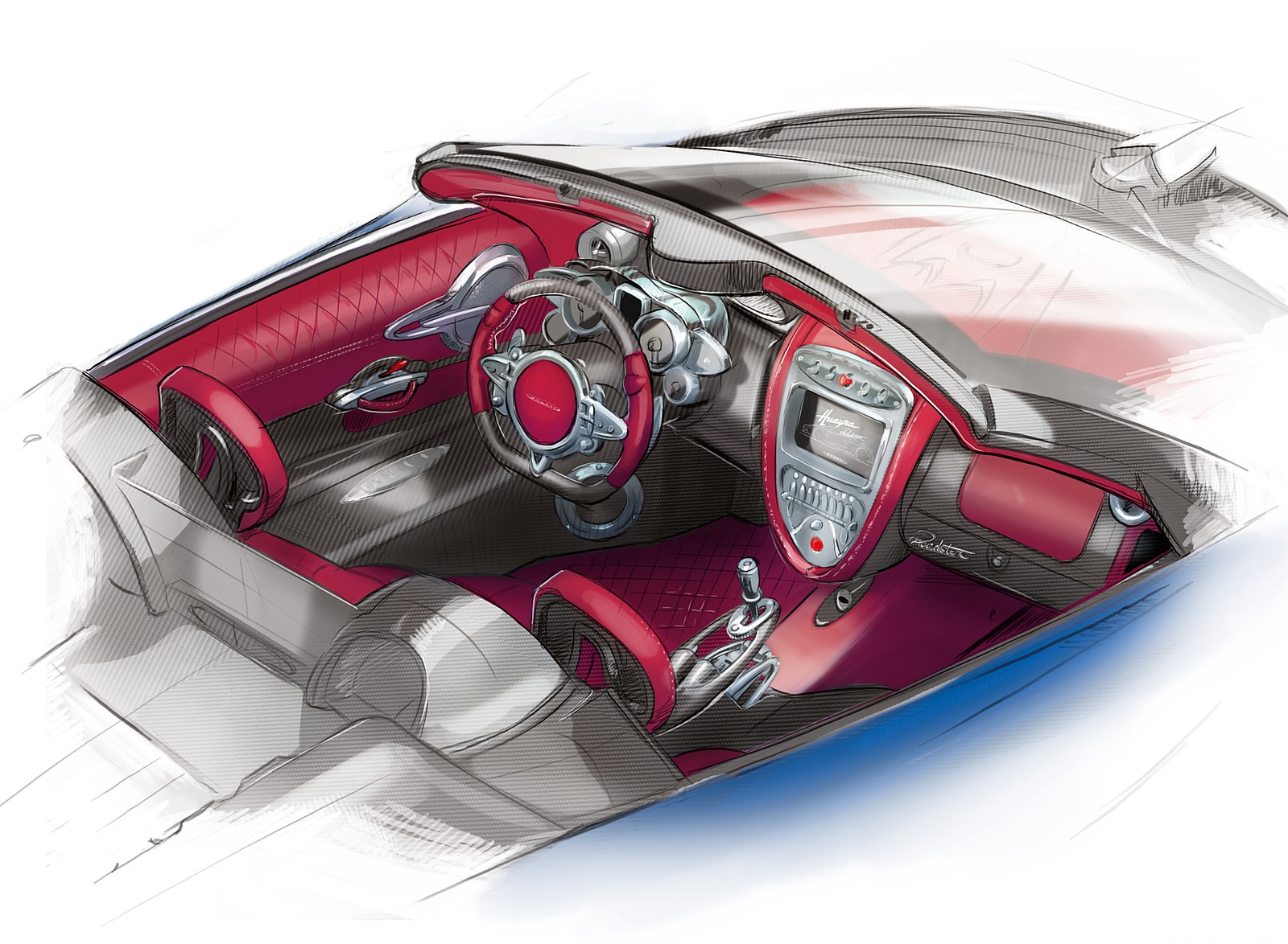 2018 Pagani Huayra Roadster Design Sketch Wallpapers #21 of 21