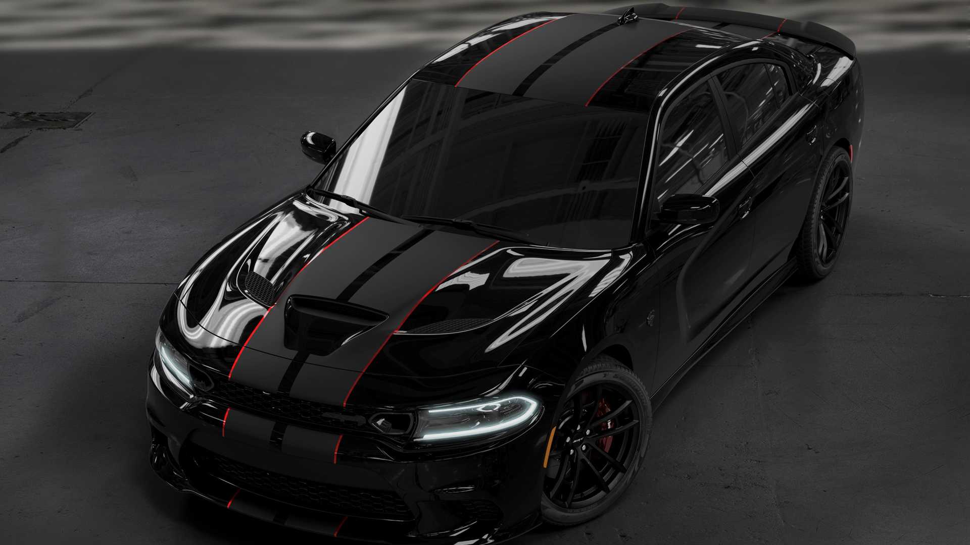 2019 Dodge Charger SRT Hellcat Octane Edition (Color: Pitch Black) Front Three-Quarter Wallpapers #7 of 9