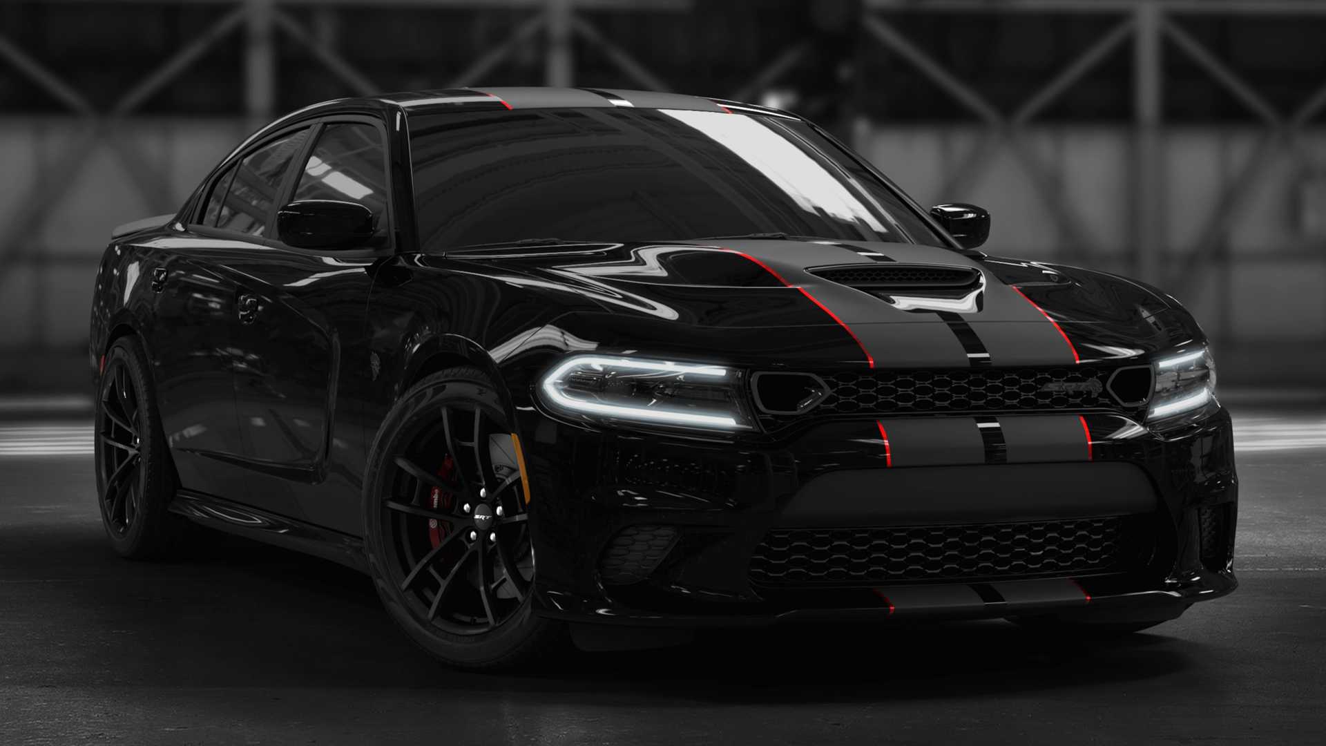 2019 Dodge Charger SRT Hellcat Octane Edition (Color: Pitch Black) Front Three-Quarter Wallpapers #8 of 9