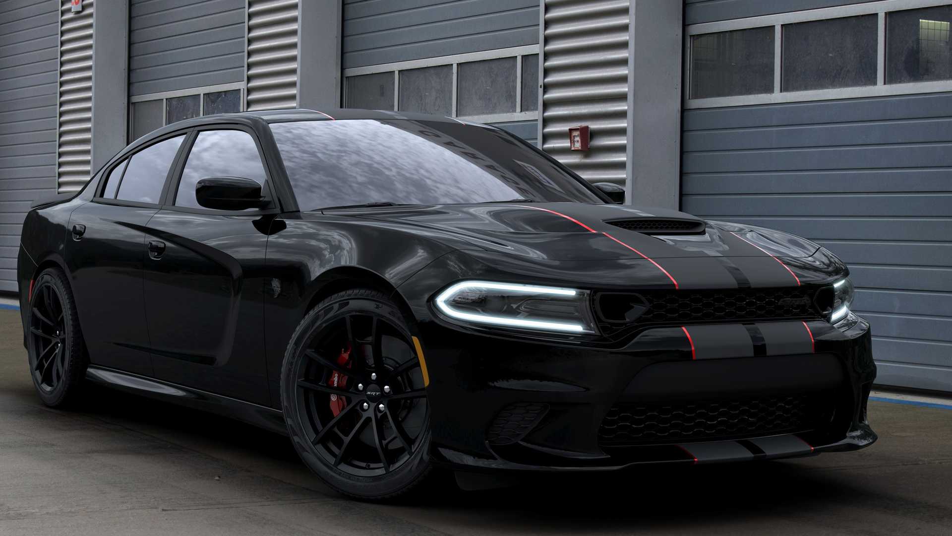 2019 Dodge Charger SRT Hellcat Octane Edition (Color: Pitch Black) Front Three-Quarter Wallpapers #6 of 9