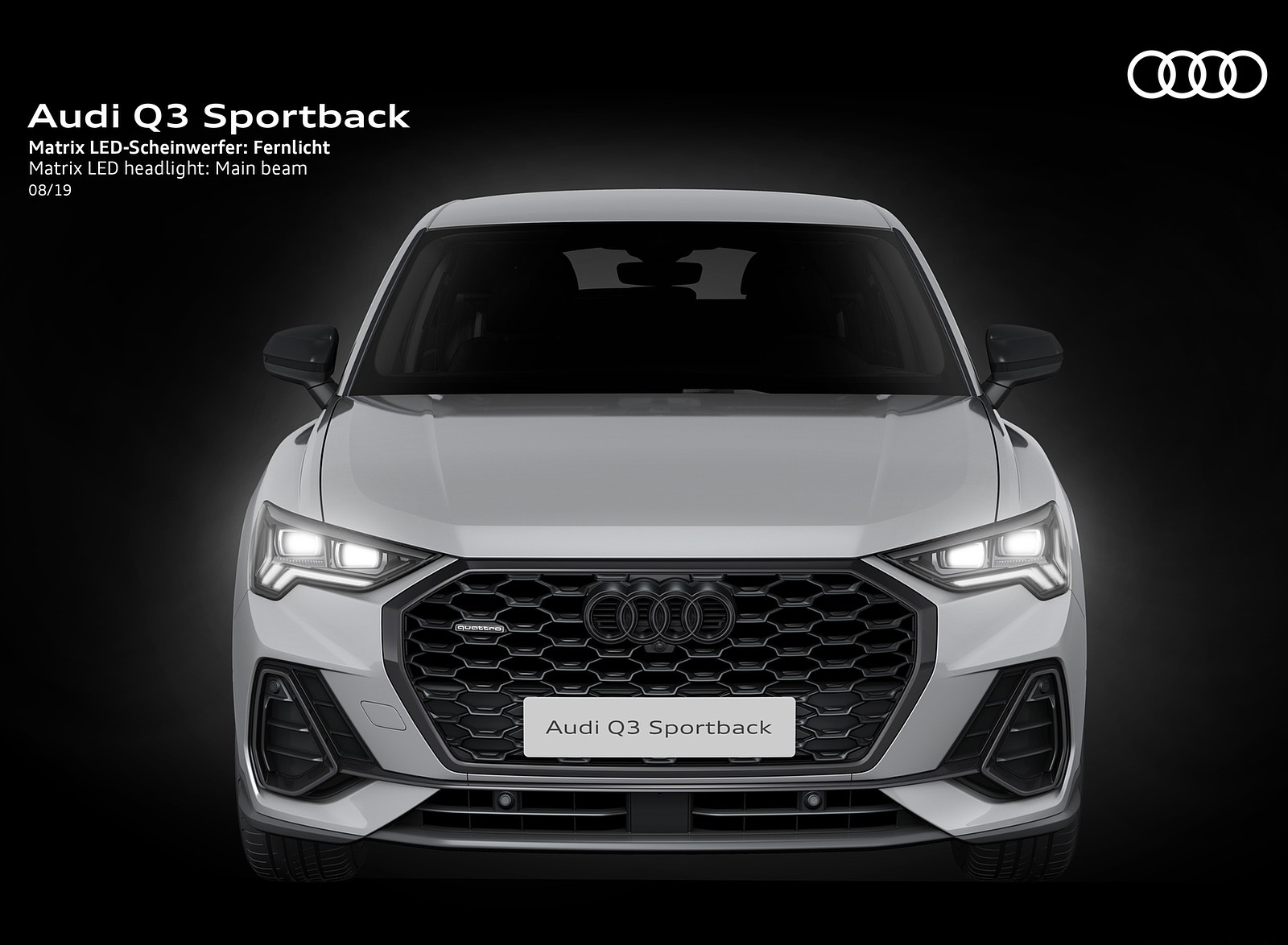 2020 Audi Q3 Sportback Matrix LED headlight Main beam Wallpapers #241 of 285