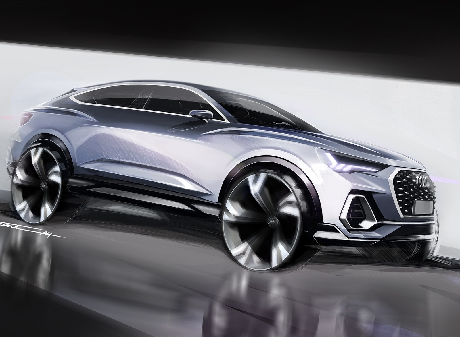 2020 Audi Q3 Sportback S line Design Sketch Wallpapers #173 of 285