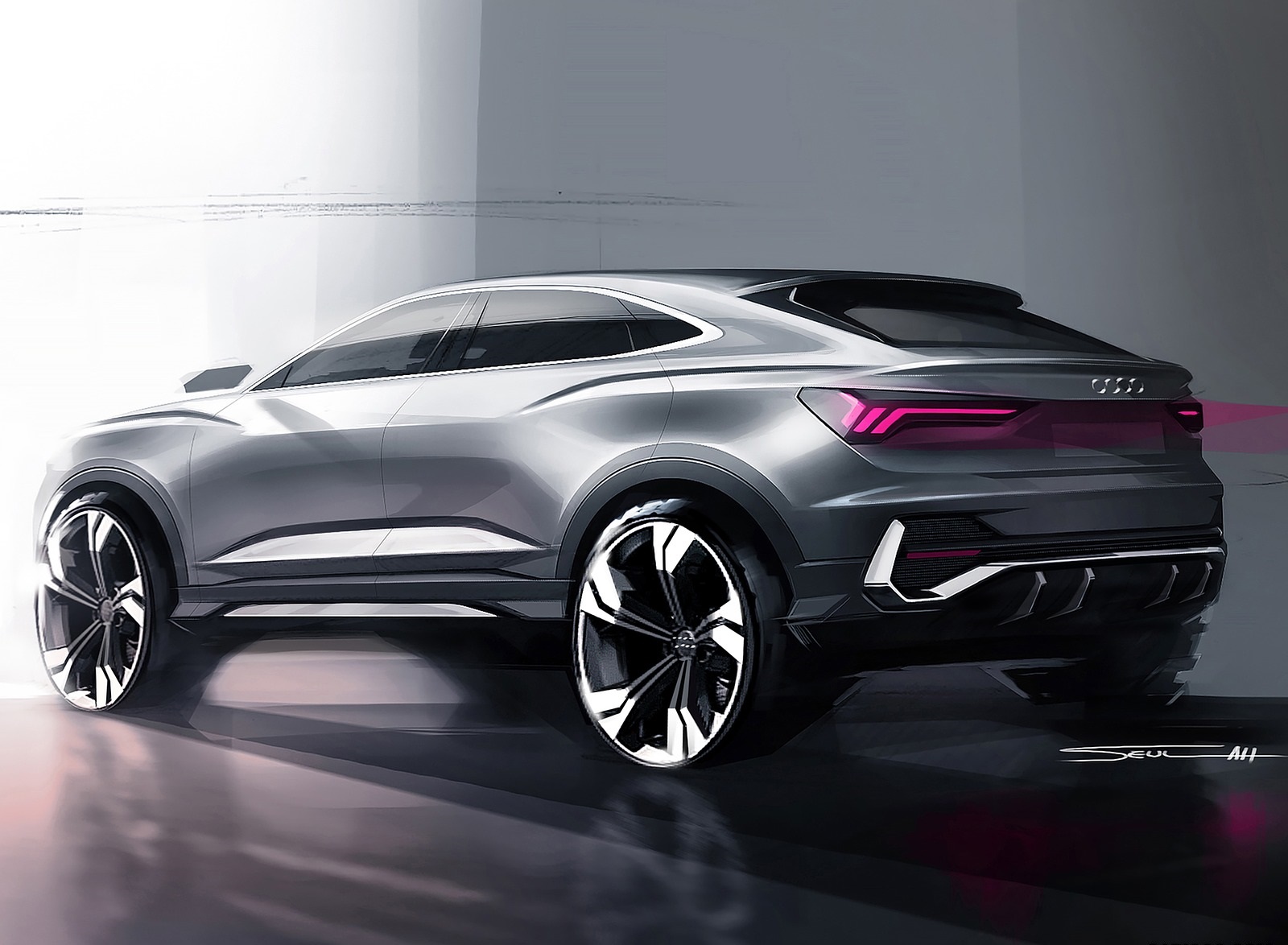 2020 Audi Q3 Sportback S line Design Sketch Wallpapers #170 of 285