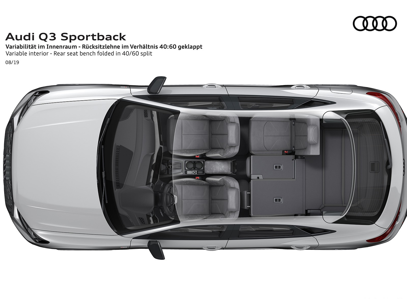 2020 Audi Q3 Sportback Variable interior Rear seat bench folded Wallpapers #265 of 285