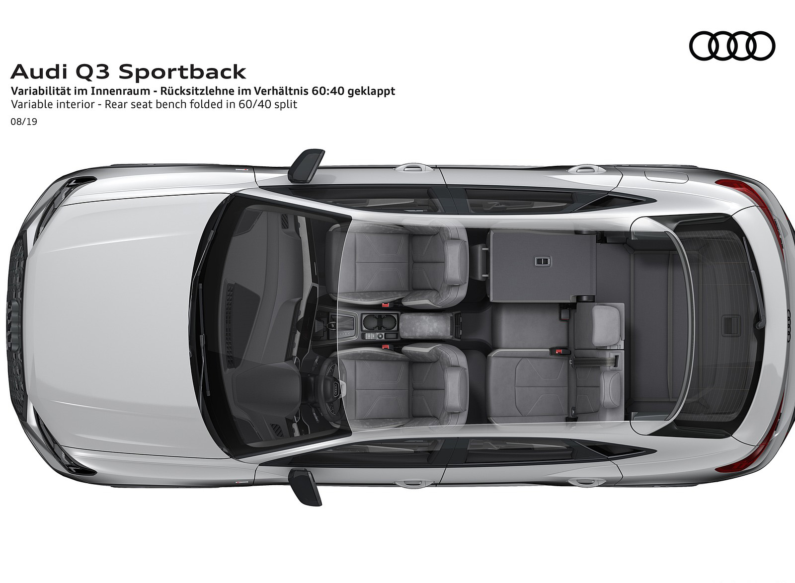 2020 Audi Q3 Sportback Variable interior Rear seat bench folded Wallpapers #264 of 285