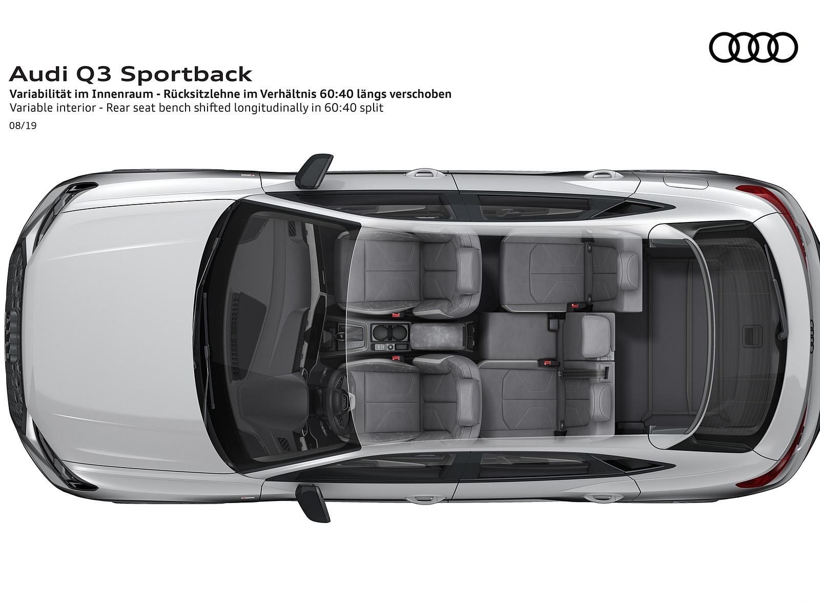 2020 Audi Q3 Sportback Variable interior Rear seat bench shifted longitudinally Wallpapers #261 of 285