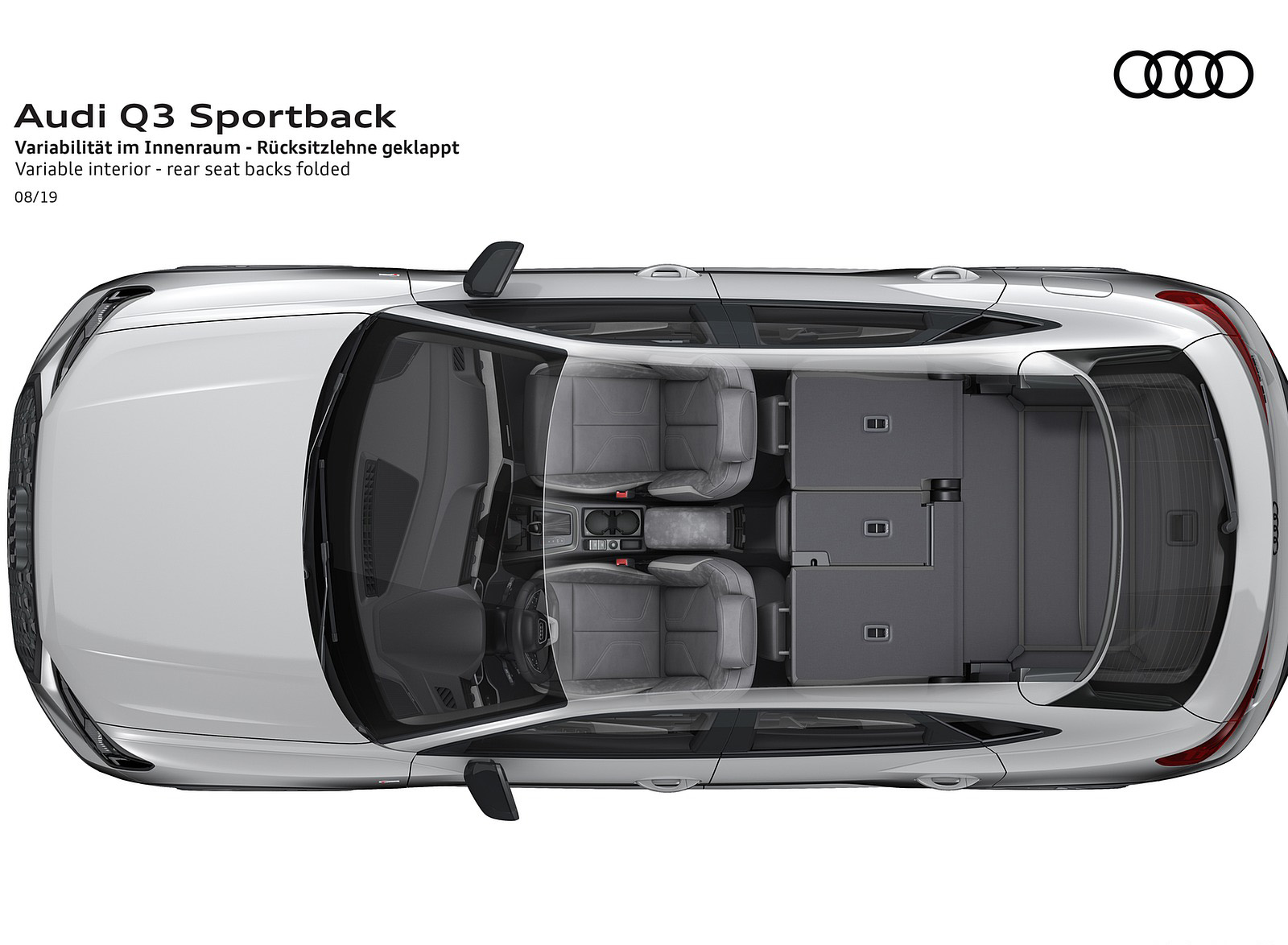 2020 Audi Q3 Sportback Variable interior rear seat backs folded Wallpapers #266 of 285