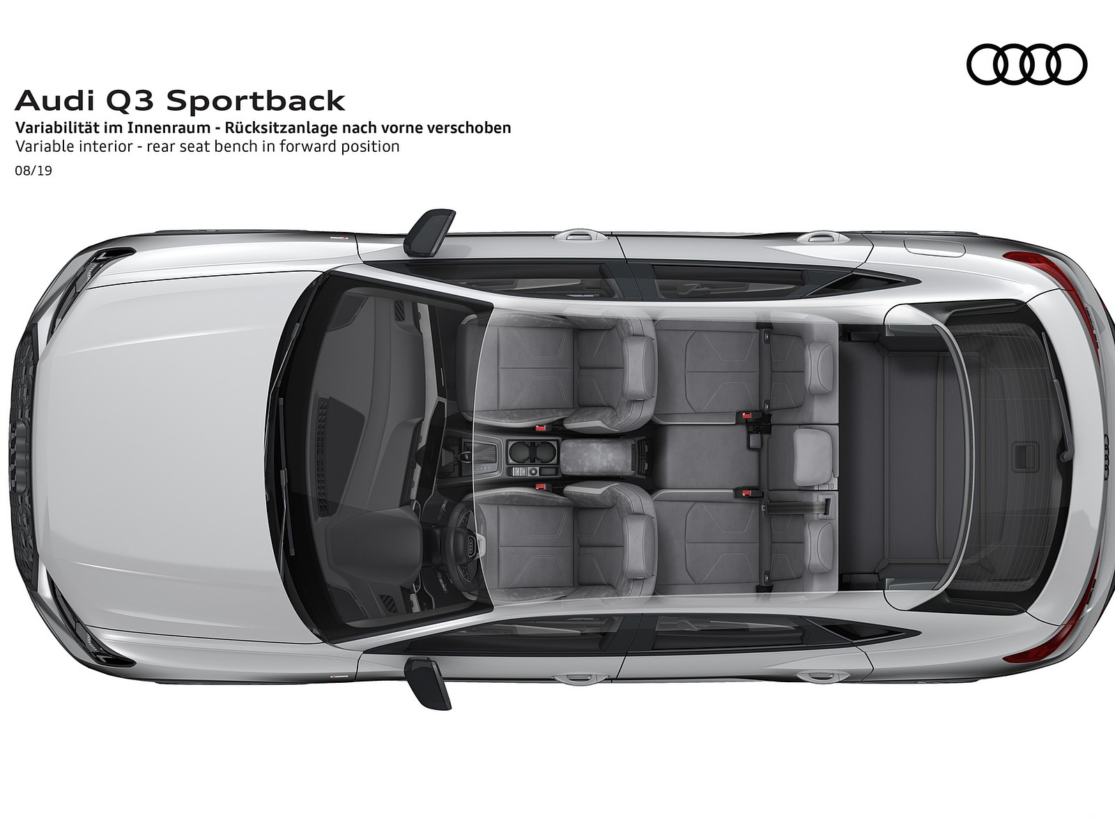 2020 Audi Q3 Sportback Variable interior rear seat bench in forward position Wallpapers #263 of 285