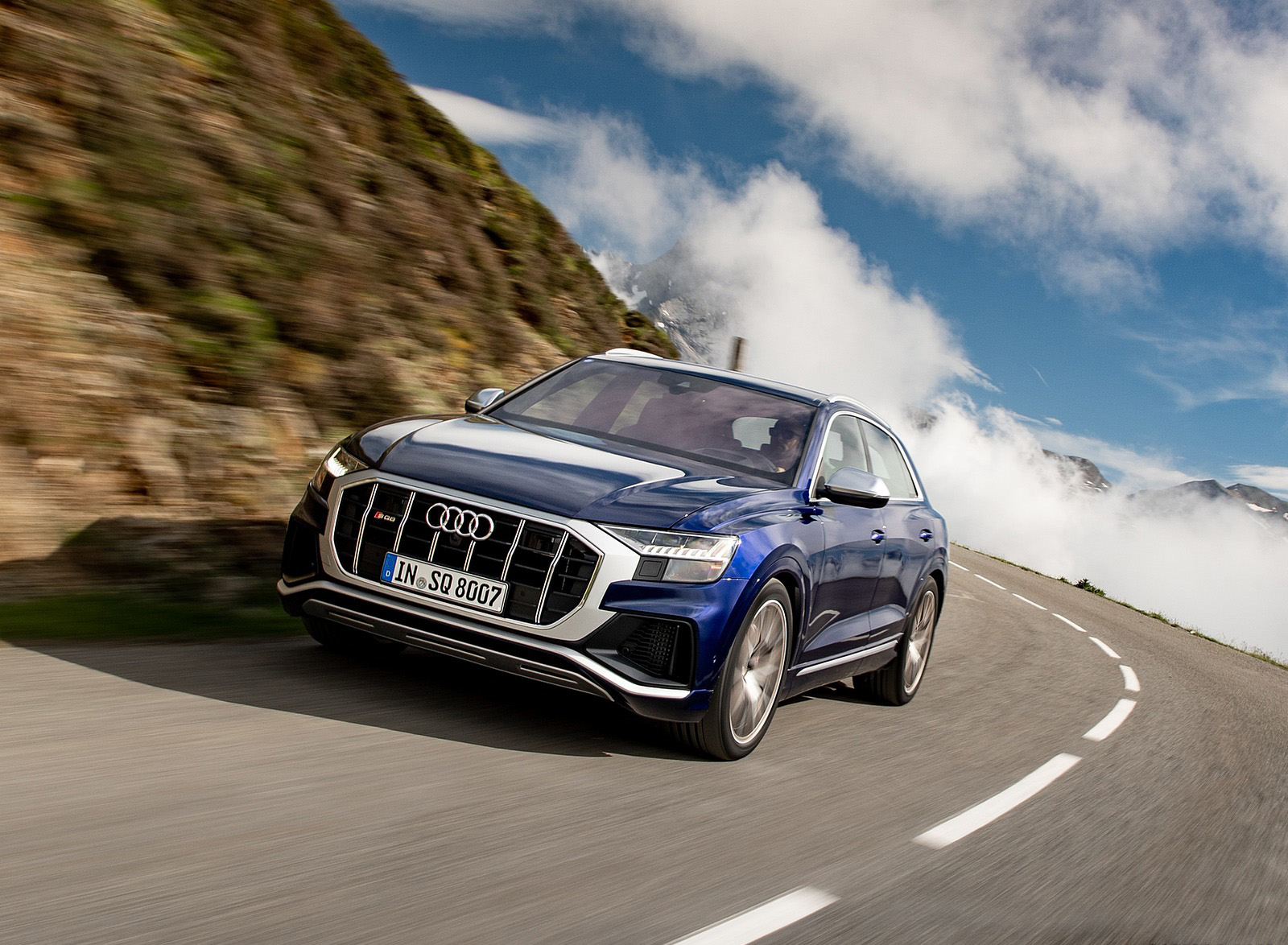 2020 Audi SQ8 TDI (Color: Navarra Blue) Front Wallpapers (3)