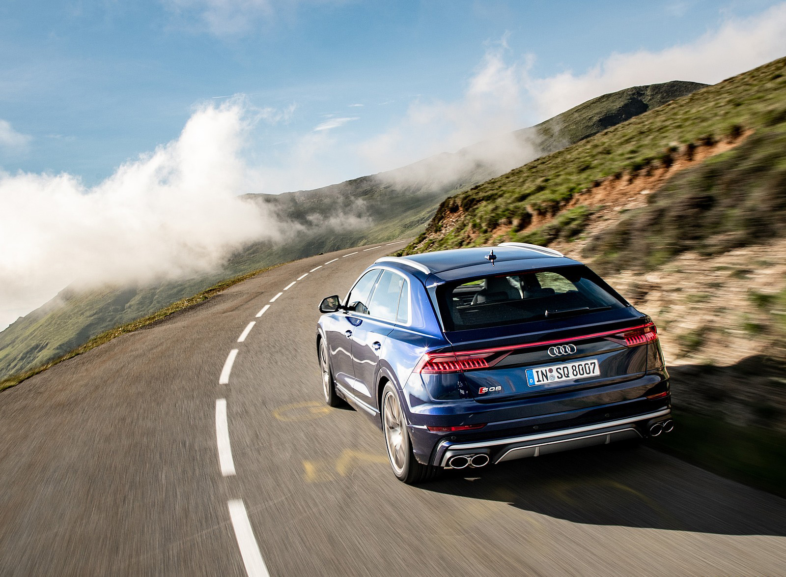 2020 Audi SQ8 TDI (Color: Navarra Blue) Rear Wallpapers (6)