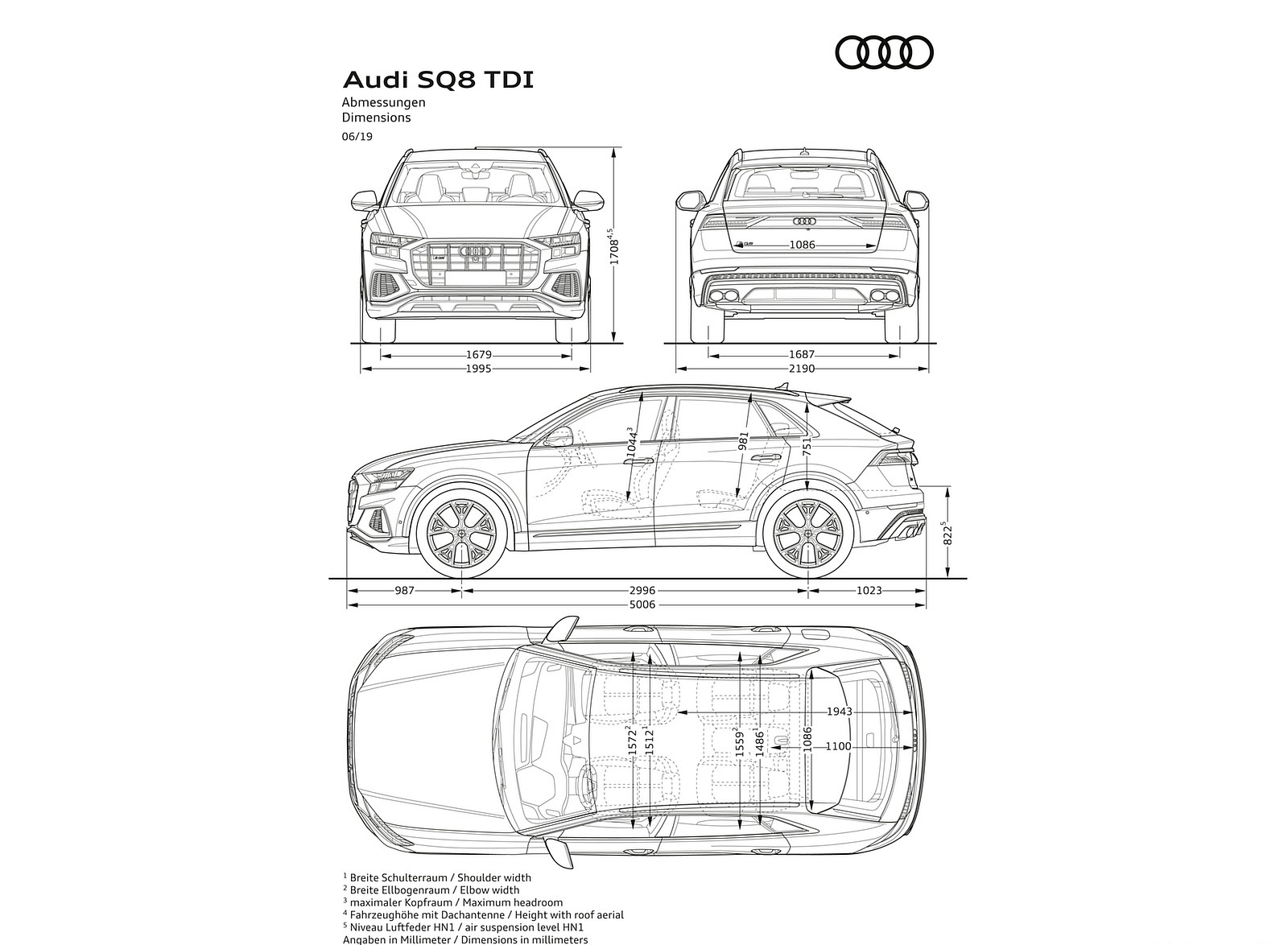 2020 Audi SQ8 TDI Dimensions Wallpapers #60 of 140