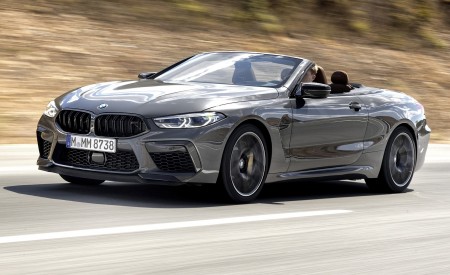 2020 BMW M8 Competition Convertible (Color: Brands Hatch Grey) Front Three-Quarter Wallpapers 450x275 (3)