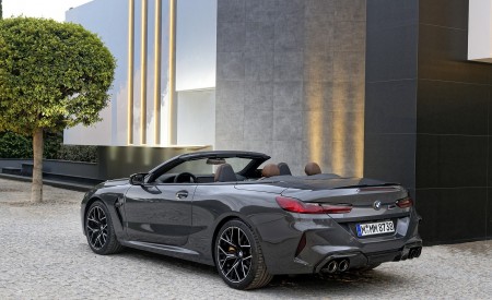 2020 BMW M8 Competition Convertible (Color: Brands Hatch Grey) Rear Three-Quarter Wallpapers 450x275 (65)