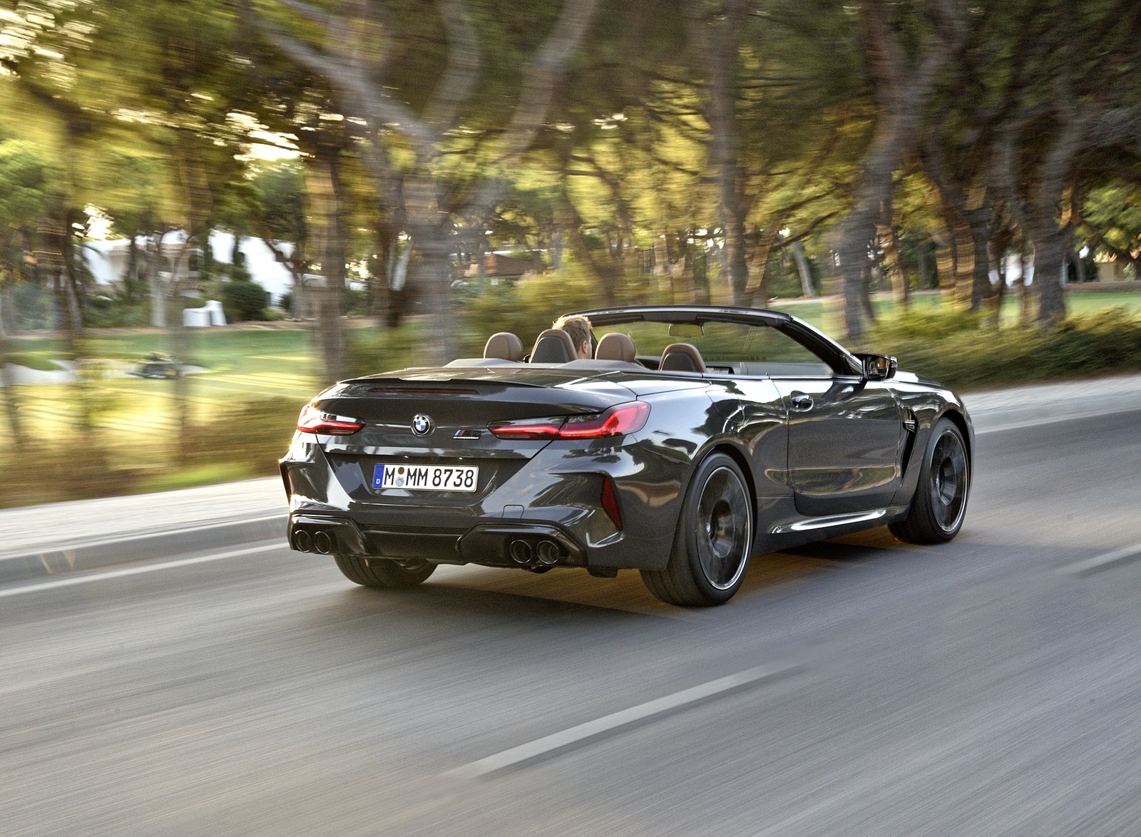 2020 BMW M8 Competition Convertible (Color: Brands Hatch Grey) Rear Three-Quarter Wallpapers #45 of 155