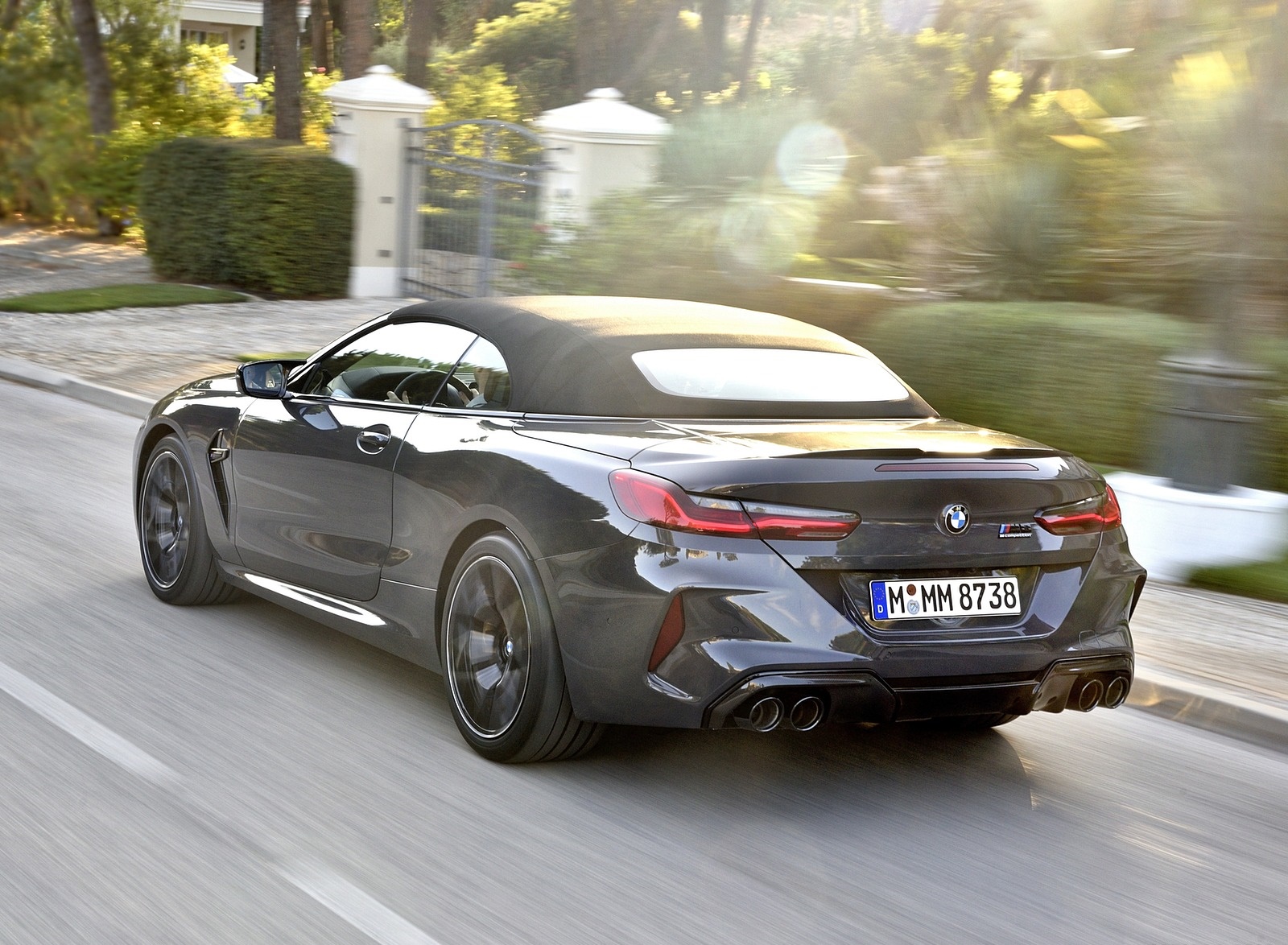 2020 BMW M8 Competition Convertible (Color: Brands Hatch Grey) Rear Three-Quarter Wallpapers #35 of 155