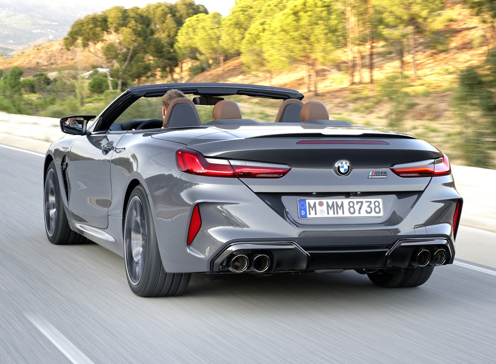 2020 BMW M8 Competition Convertible (Color: Brands Hatch Grey) Rear Three-Quarter Wallpapers #23 of 155