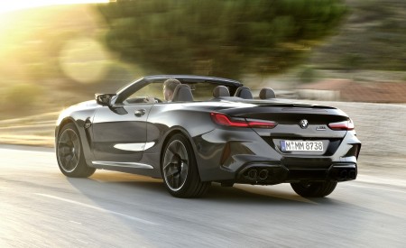 2020 BMW M8 Competition Convertible (Color: Brands Hatch Grey) Rear Three-Quarter Wallpapers 450x275 (24)