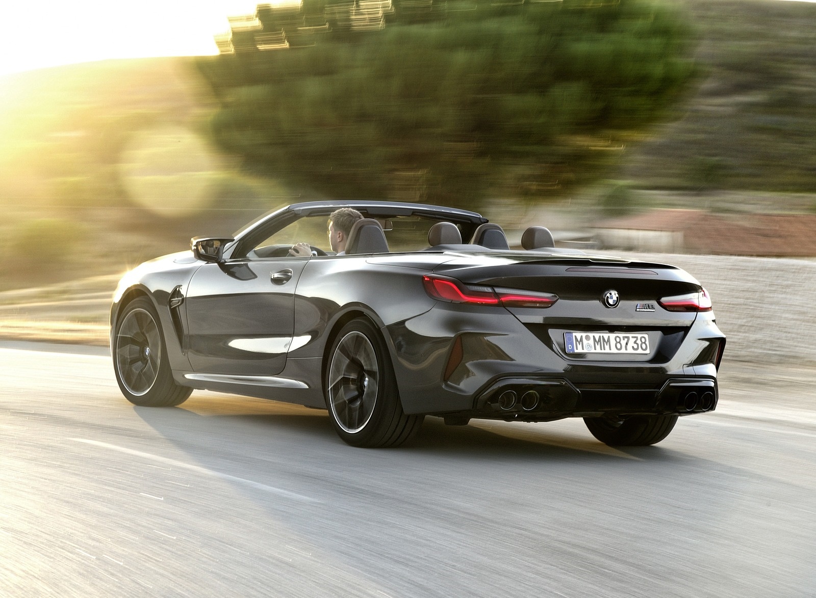 2020 BMW M8 Competition Convertible (Color: Brands Hatch Grey) Rear Three-Quarter Wallpapers #24 of 155