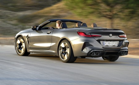 2020 BMW M8 Competition Convertible (Color: Brands Hatch Grey) Rear Three-Quarter Wallpapers 450x275 (14)