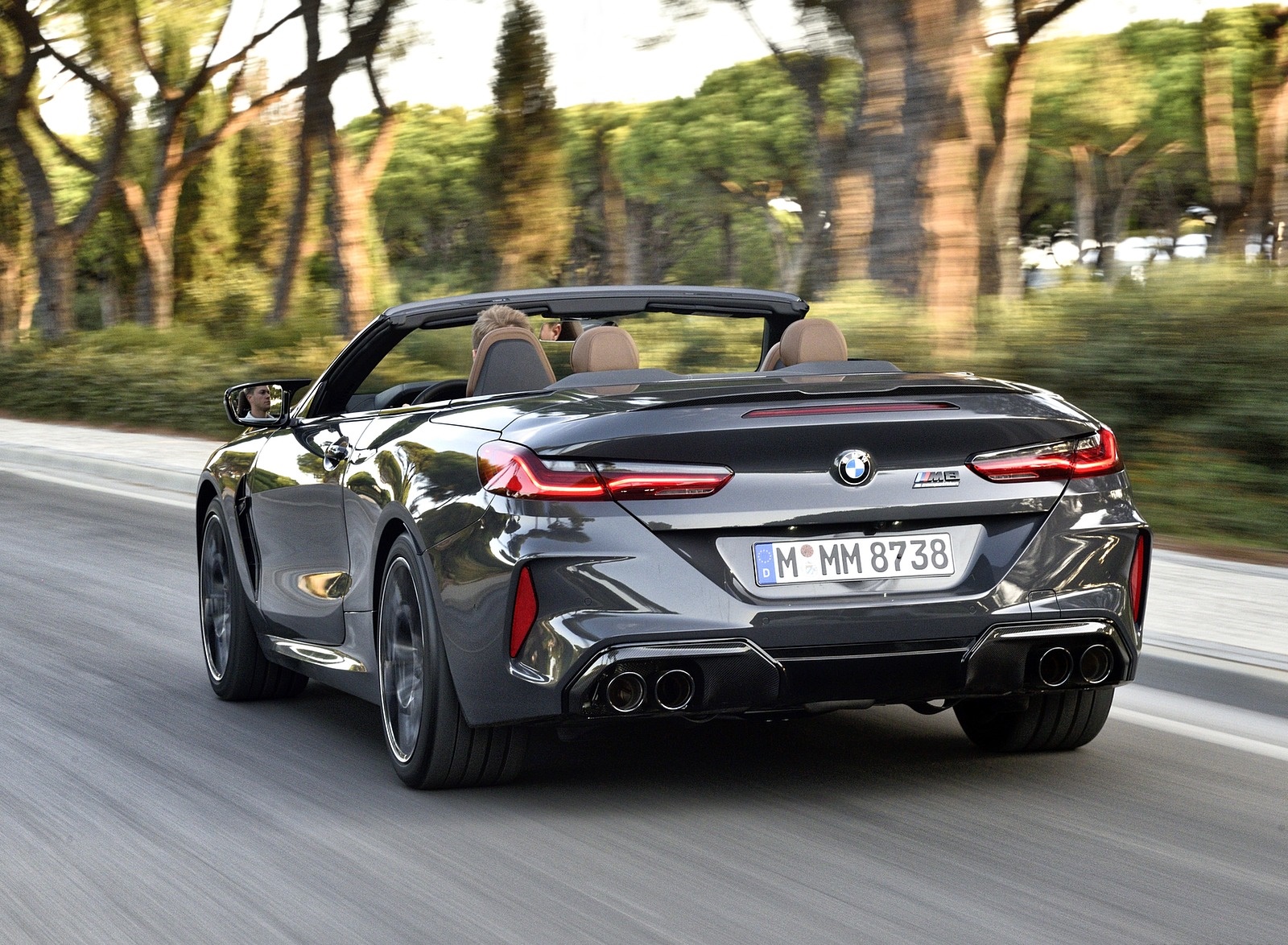 2020 BMW M8 Competition Convertible (Color: Brands Hatch Grey) Rear Wallpapers #48 of 155