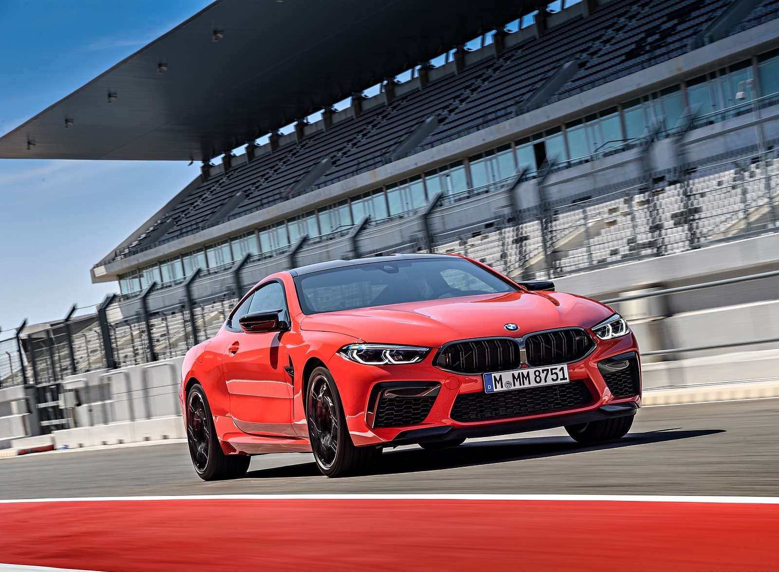 2020 BMW M8 Competition Coupe (Color: Fire Red) Front Three-Quarter Wallpapers #58 of 305