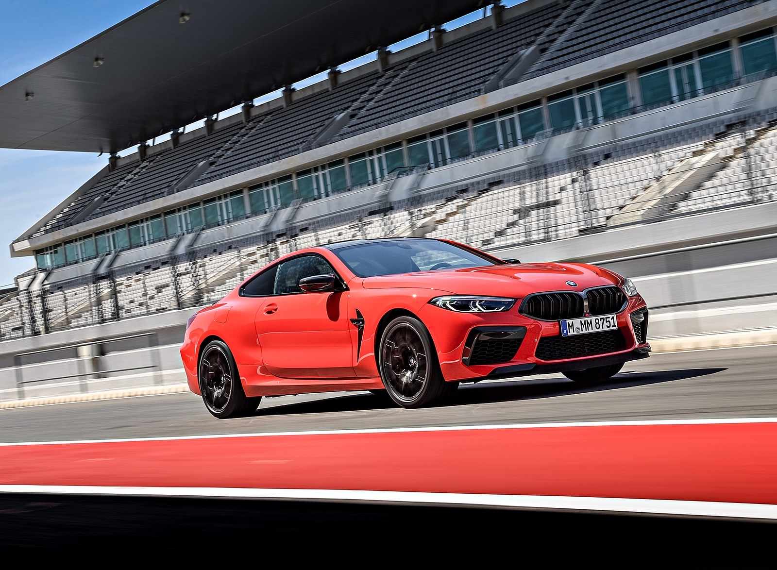 2020 BMW M8 Competition Coupe (Color: Fire Red) Front Three-Quarter Wallpapers #22 of 305