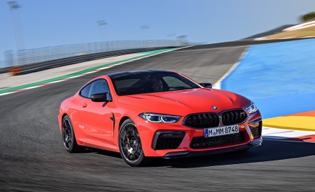2020 BMW M8 Competition Coupe (Color: Fire Red) Front Three-Quarter Wallpapers 450x275 (10)