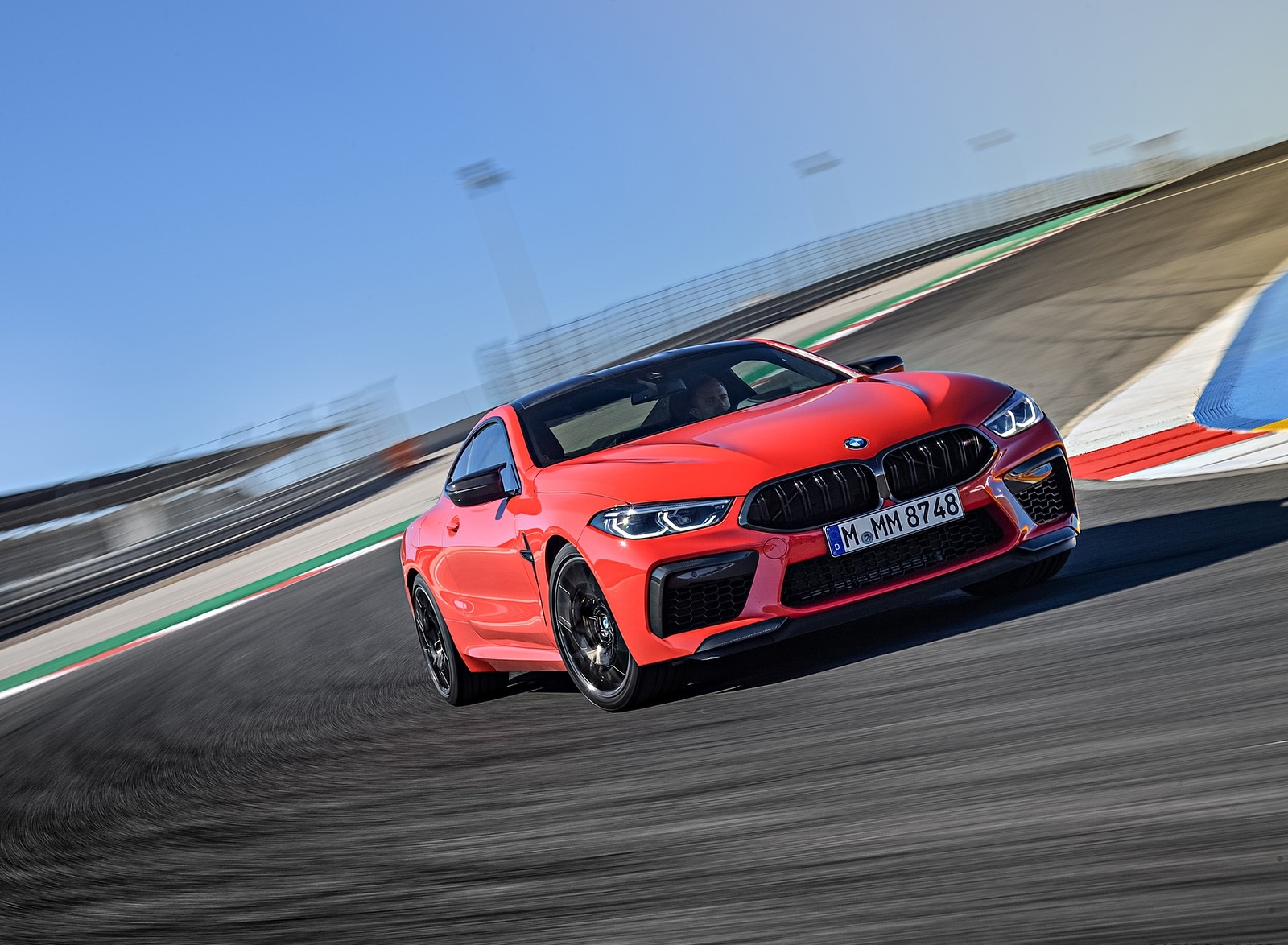 2020 BMW M8 Competition Coupe (Color: Fire Red) Front Three-Quarter Wallpapers (2)