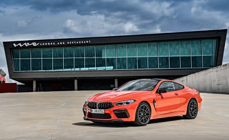 2020 BMW M8 Competition Coupe (Color: Fire Red) Front Three-Quarter Wallpapers 450x275 (59)
