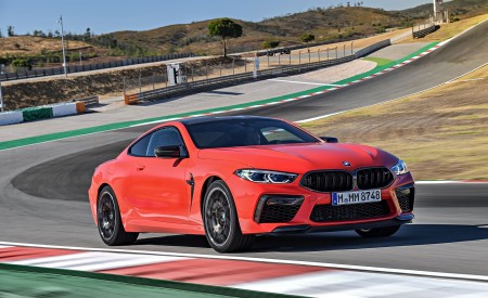 2020 BMW M8 Competition Coupe (Color: Fire Red) Front Three-Quarter Wallpapers 450x275 (11)