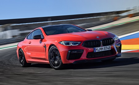 2020 BMW M8 Competition Coupe (Color: Fire Red) Front Three-Quarter Wallpapers 450x275 (3)