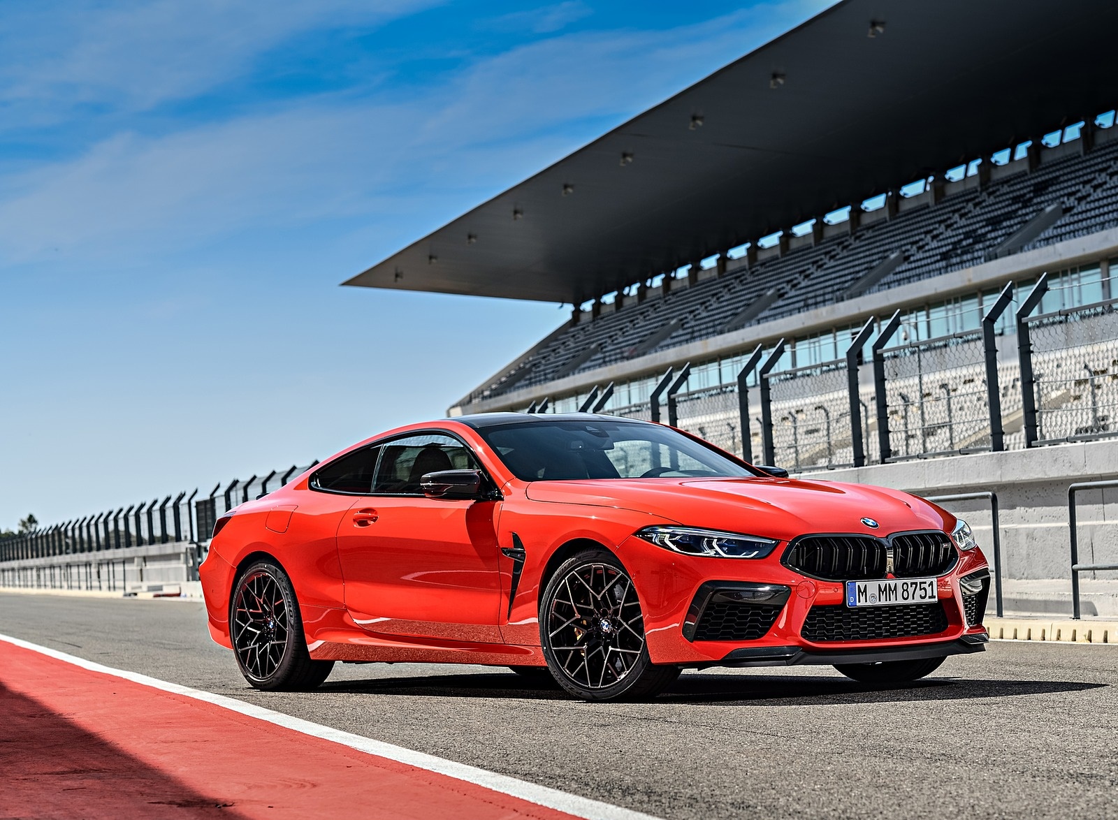 2020 BMW M8 Competition Coupe (Color: Fire Red) Front Three-Quarter Wallpapers #60 of 305