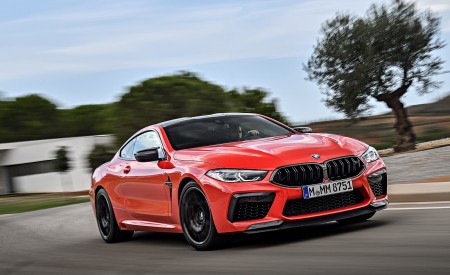 2020 BMW M8 Competition Coupe (Color: Fire Red) Front Three-Quarter Wallpapers 450x275 (48)