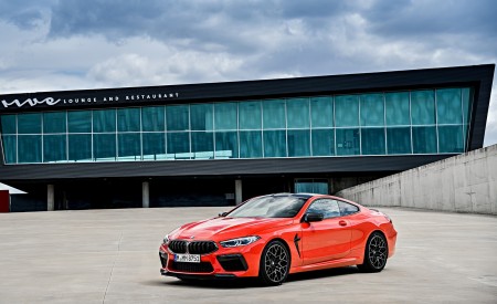 2020 BMW M8 Competition Coupe (Color: Fire Red) Front Three-Quarter Wallpapers 450x275 (62)