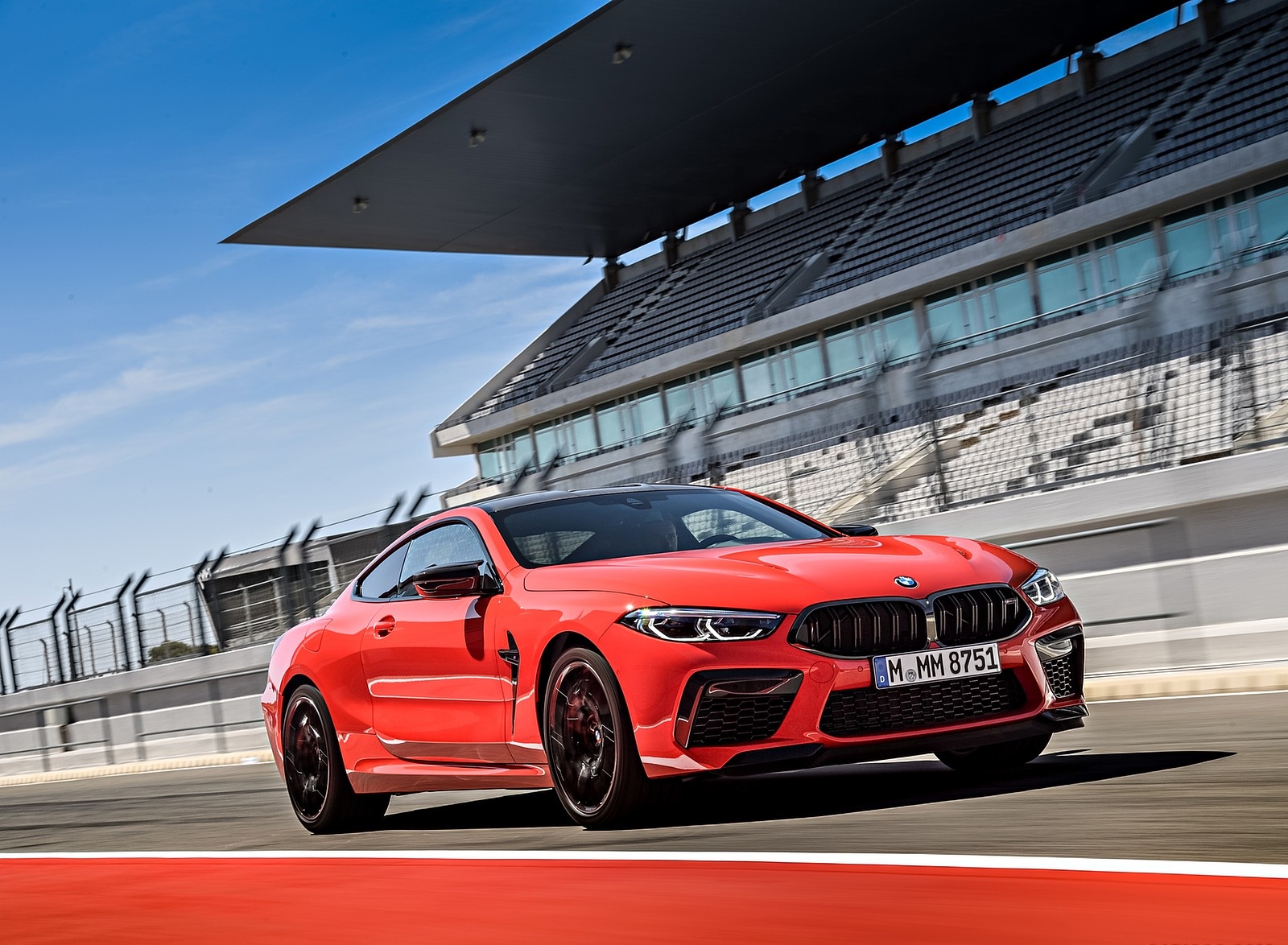 2020 BMW M8 Competition Coupe (Color: Fire Red) Front Three-Quarter Wallpapers #38 of 305