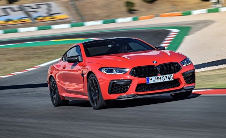 2020 BMW M8 Competition Coupe (Color: Fire Red) Front Three-Quarter Wallpapers 450x275 (7)