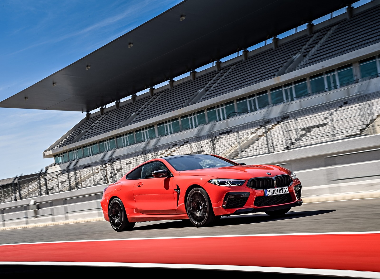 2020 BMW M8 Competition Coupe (Color: Fire Red) Front Three-Quarter Wallpapers #26 of 305