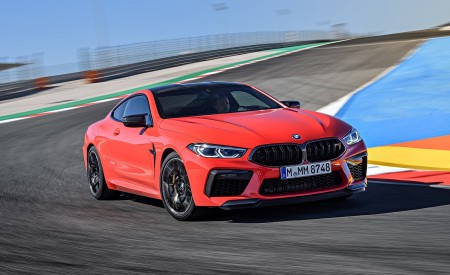 2020 BMW M8 Competition Coupe (Color: Fire Red) Front Three-Quarter Wallpapers 450x275 (9)