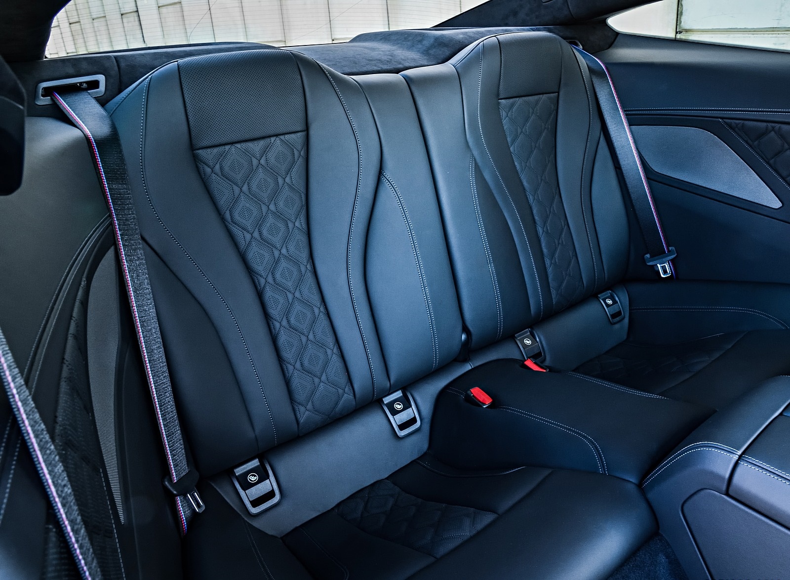 2020 BMW M8 Competition Coupe (Color: Fire Red) Interior Rear Seats Wallpapers #106 of 305